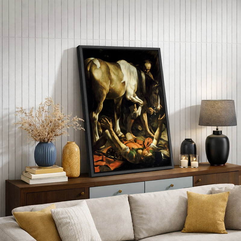 «Conversion of Saint Paul», œuvre d'art dramatique biblique, impression sur toile encadrée, H 36 po x l 24 po x 1,5 po