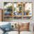 Toile avec cadre flottant or