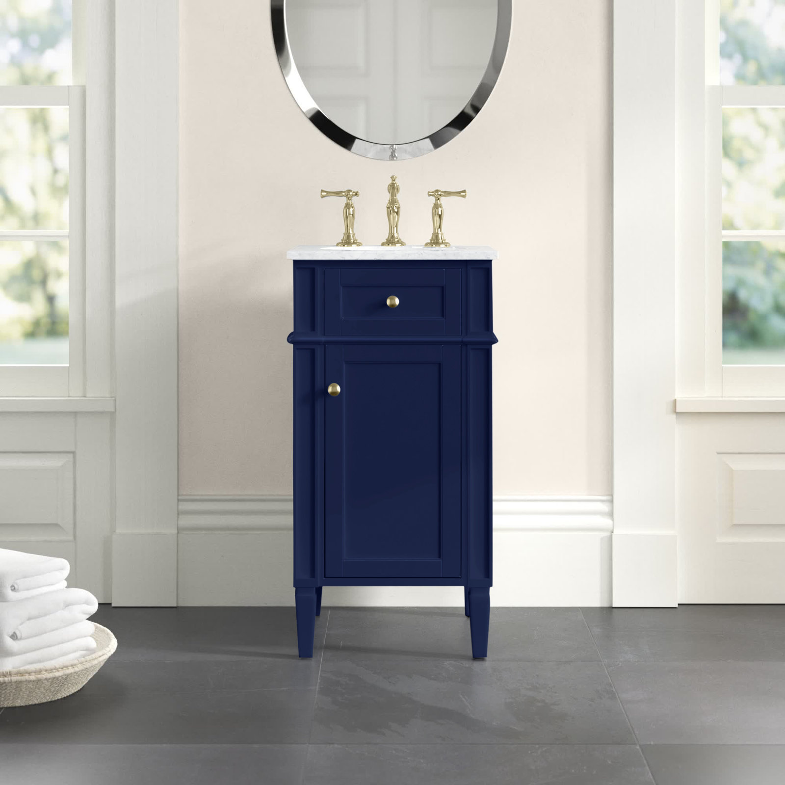 Rivers 18'' Single Bathroom Vanity, Blue