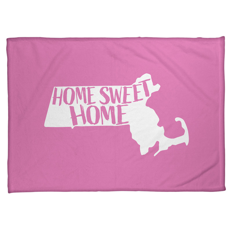 Jeté polaire home massachusetts, l 62,5 po x L 82,5 po, bleu