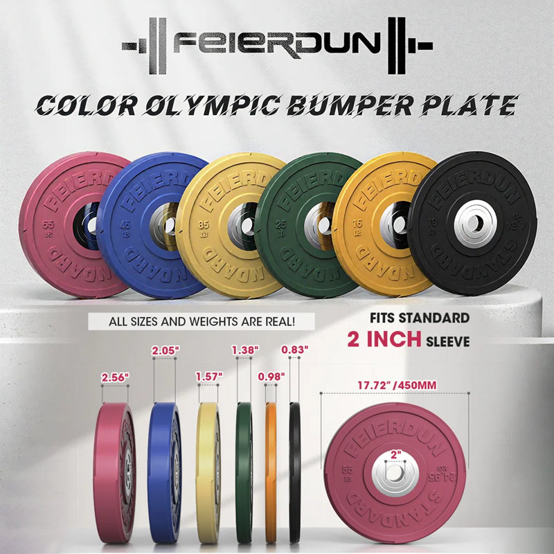 Plaque pour pare-chocs olympique Feierdun de 55 lb, presse à jambes 3-en-1 et machine de squat Hack, système de gymnastique à domicile d'une capacité de 1200 lb