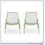 Chaises d'extérieur empilables KINCAID avec structure en fer thermolaqué durable et sièges en filet pour les patios modernes-129604697