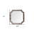 Hornbeck 23" Brown Hexagonal Wood and Mirrored Glass Serving Tray With Handles