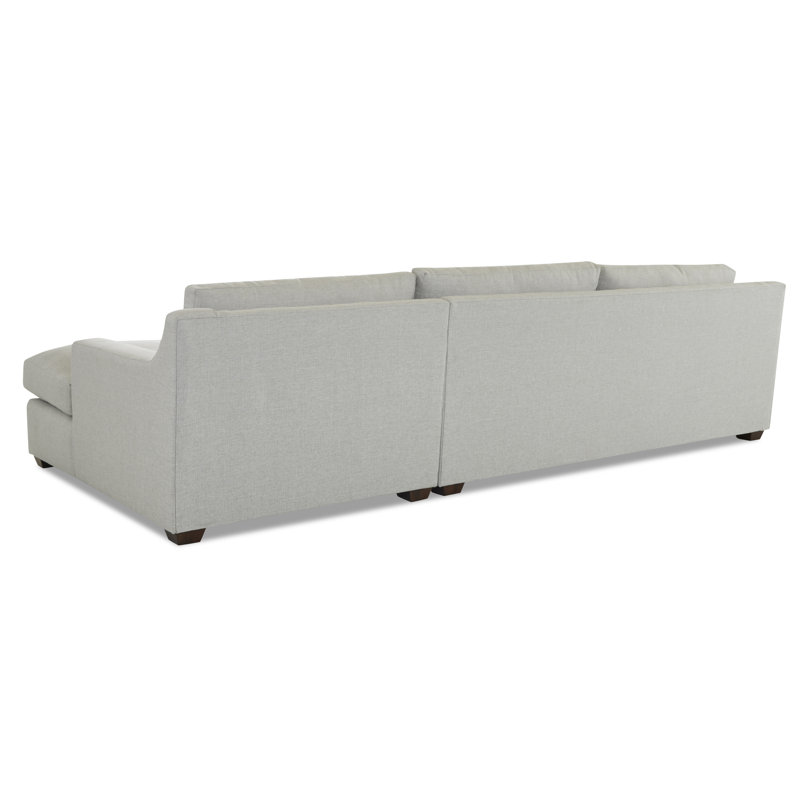 Rhodes 2 - Piece Upholstered Sectional, Left Hand Facing, Nave Charcoal Performance Distressed Velvet