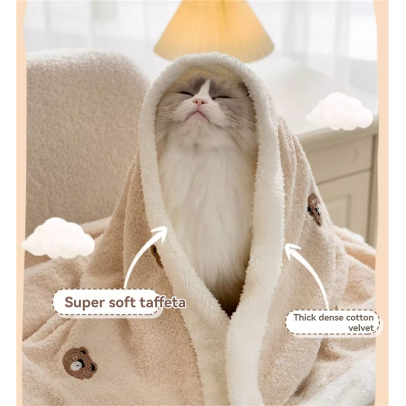 Couverture en coton épais et moelleux, L 15,74 po x L 23,62 po