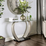 Natalia 48'' Glass Top Console Table
