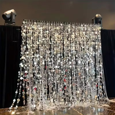 20Pcs Sequin Circle Dots Garland Shimmer Streamers For Wedding  Birthday Bachelorette Party 70S 80S 90S Theme Disco Party Decorations
