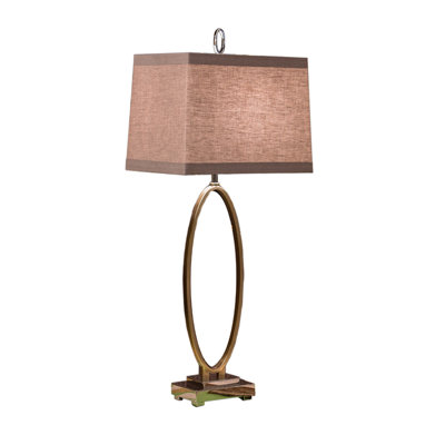 Lampe ovale en laiton antique (3 voies - 150 W)