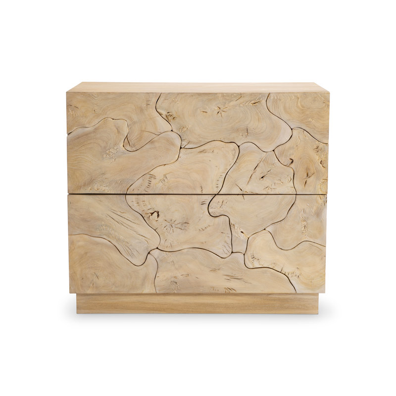 Calavaras 2 - Drawer Nightstand, Bleached Teak