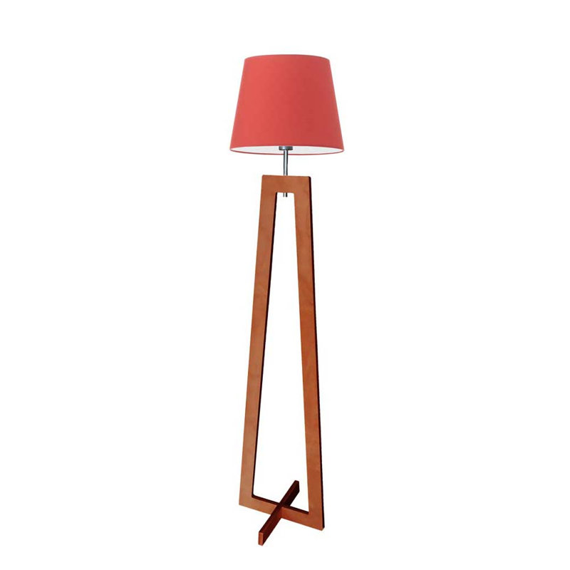 Pip 160cm Novelty Floor Lamp, Mahogany, Red/White inside