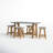 Nicole 4 - Person Teak Wood Patio Dining Set with Rectangular Table