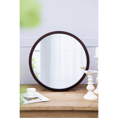 Miroir mural 20 po X avec cadre en bois de noyer