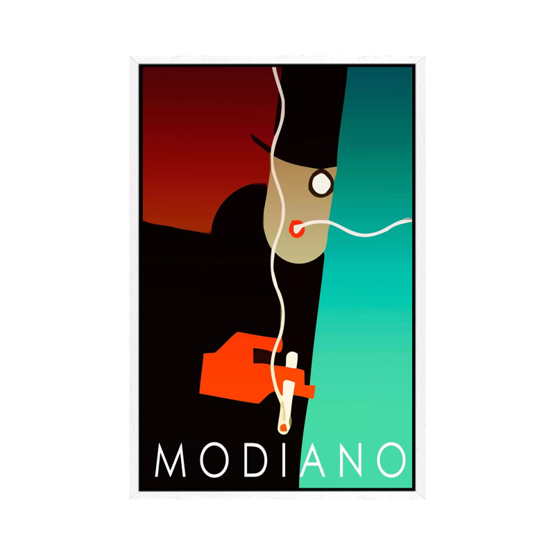 Modiano Cig - Print on Canvas, White Framed, 66.04 cm H x 45.72 cm W