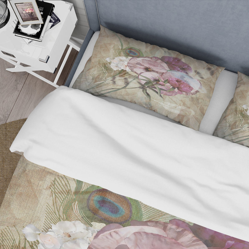 Iris Bouquet Floral Design - Ensemble de housse de couette traditionnel - Microfibre de polyester