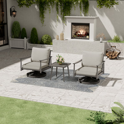 Mariene 2 - Person Patio Conversation Set with Cushions