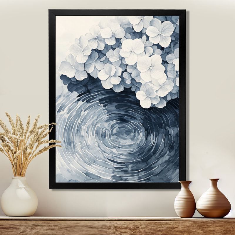 Evelyn - art mural floral, H 20 po x l 12 po, Reproduction encadrée d'une seule photo, Noir, noir, noir, noir
