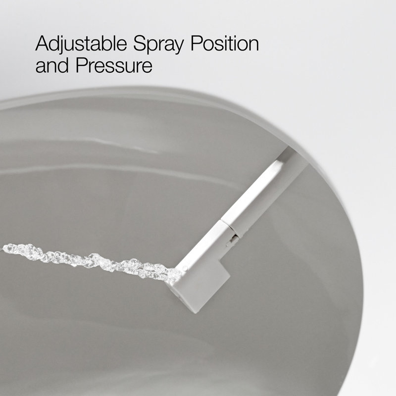 Puretide Toilet Elongated Bidet Seat, Biscuit