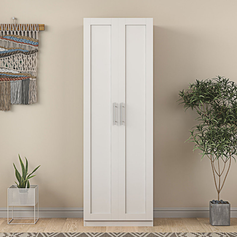 Armoire haute, armoire de cuisine avec 2 portes, armoire d'appoint, armoire d'entrée