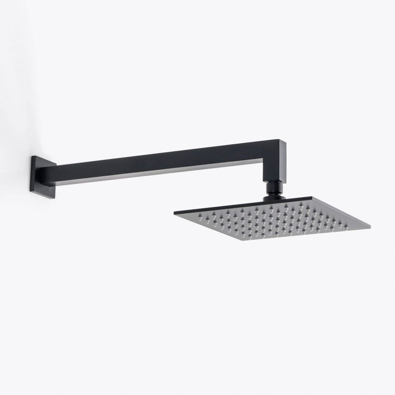 Devon 2-3 Way Shower Set With Hand Shower Set - Wall Mount - 8" Brass/Matt Black
