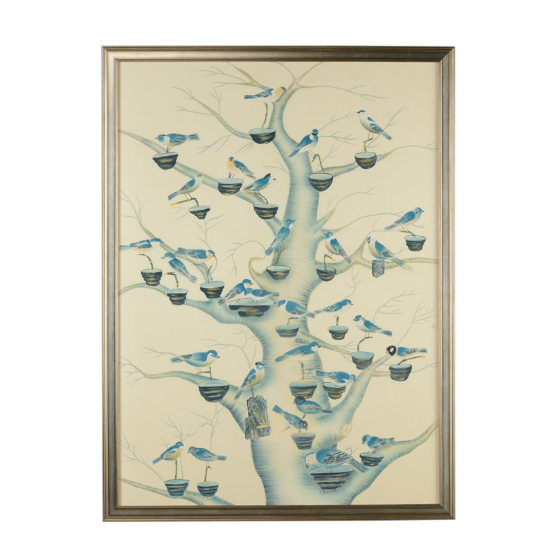 Aviary In Shades Of Blue Print