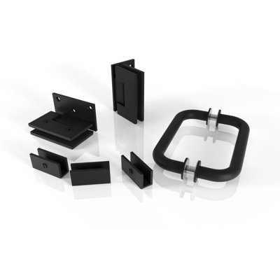 Illume 43.25 in. x 78 in. Fully Frameless Wall Hinge Shower Door