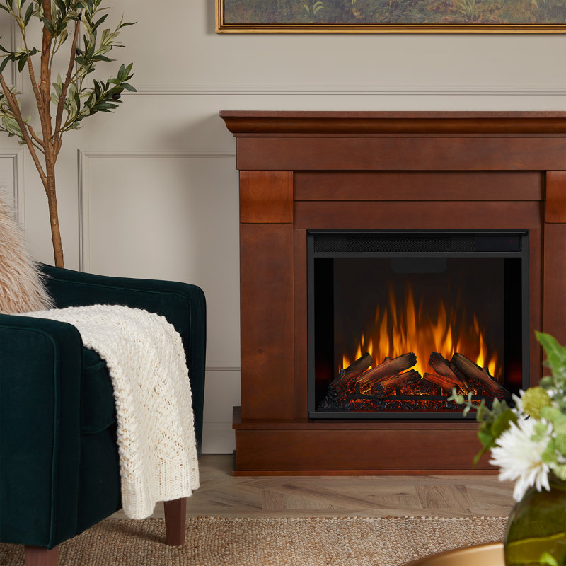 Chateau 41" Electric Fireplace by Real Flame, Dark Walnut