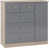 Grey Gloss/Light Oak Effect Veneer