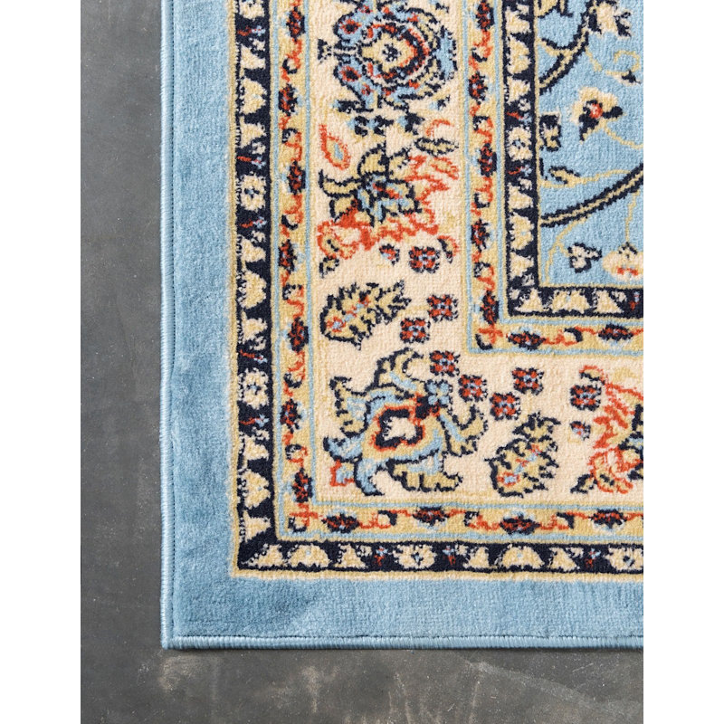 Zayandeh Blue Area Rug, Rectangle 2'2" x 3'