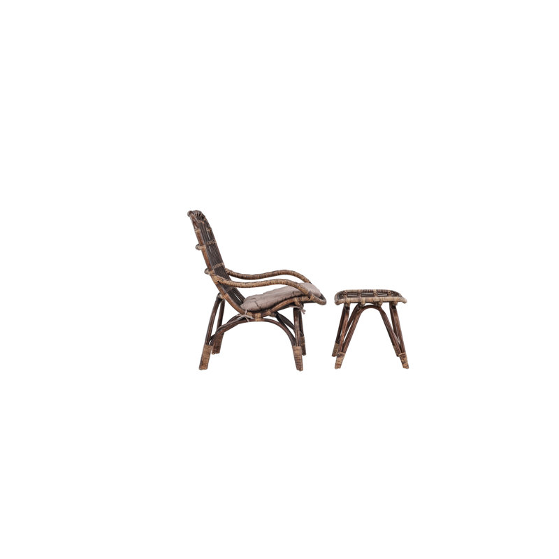Romilly Outdoor Lounge Chair with Ottoman