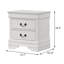 Table de chevet 2 tiroirs blanc
