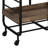 Black & Walnut Finish Serving Cart