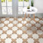 Argile Star with Cross 7 In. X 14 In. Porcelain Floor And Wall Tile Kit-673476277