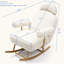 Chaise berçante moderne en tissu Sherpa-107286199
