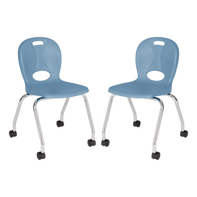 Chaise de classe avec roulettes (ensemble de 2)