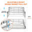 Tiroir coulissant robuste en métal à double couche pour armoires de cuisine - Rail coulissant électroplaqué en acier au carbone lisse - Organisateur d'armoire - 20 x 21 po