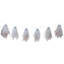 6ct Color Changing Hanging Ghost Halloween Lights 3.25' Clear Wire