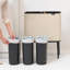 Brabantia Bo Touch 3 x 11 Litre Bin-126075803