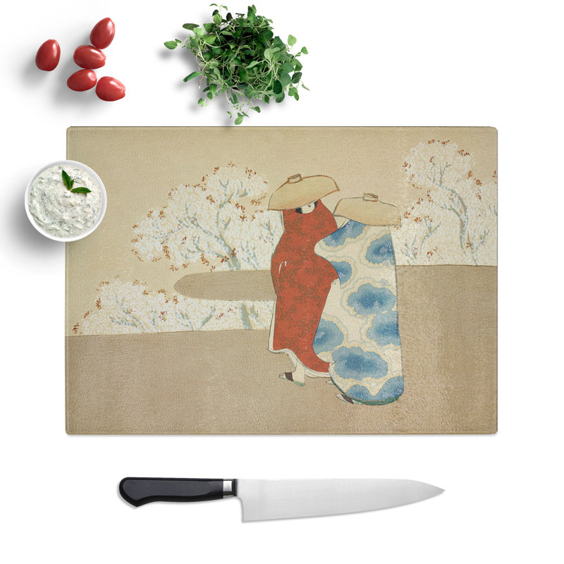 Hanami Season by Kamisaka Sekka Chopping Board, 0.4cm H x 28.5cm W x 39cm L