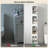 Adelaine 4 Tier Slim Folding Stackable Storage Cabinet, 108QT Plastic Storage Organizer with Adjustable Shelves, Wheels and Magnetic Doors (Set of 2)-1582672345-1582672344