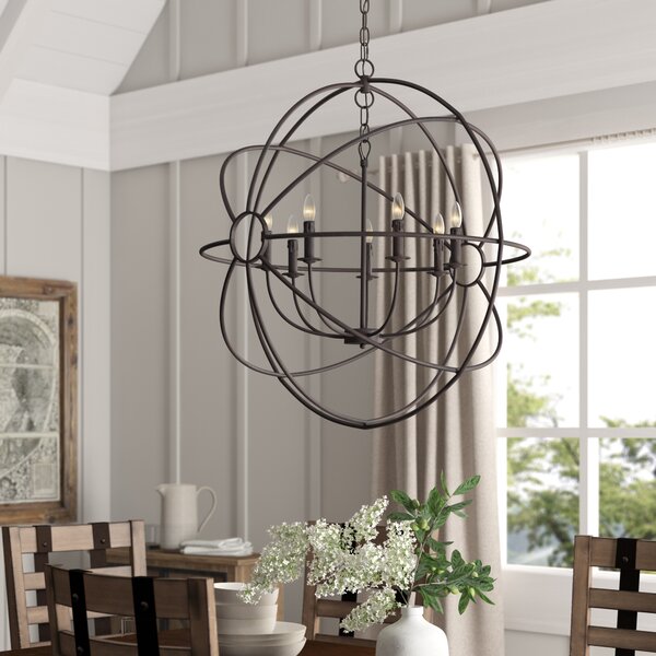 Gracie Oaks Kempson 7 - Light Dimmable Globe Chandelier & Reviews | Wayfair