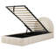 Velvet Bed with Hydraulic Storage & 10 cm Thick Padded Headboard-164037125