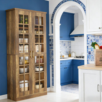 Armoire de rangement haute, garde-manger spacieux, armoire de cuisine