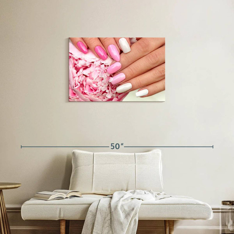 Shuttleworth Pink Peony Nails, 20" H x 30" W