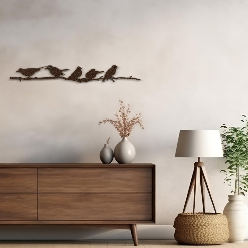 Wall Decor Metal, Bronze, 4" H x 24" W x 0.05" D