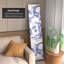 6 Ft. Tall Double Sided Blue Filigree Canvas Room Divider-561013996