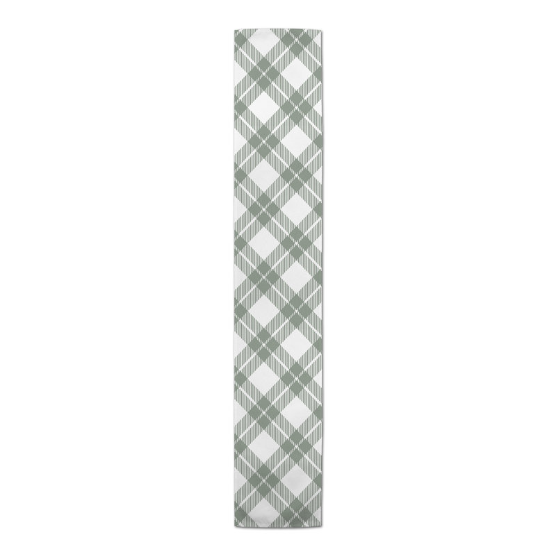 Addlyn Plaid Table Runner, 90" x 16", Green