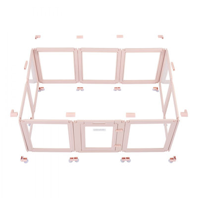 Boîte de mise bas pour chien avec fenêtre transparente pour chien moyen 60 x 39 x 23 po