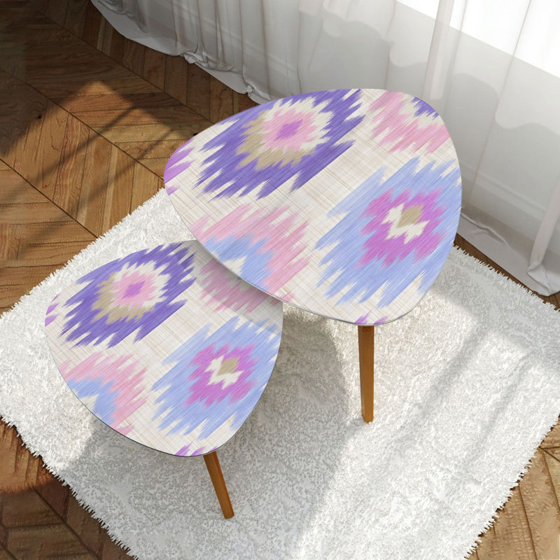 Ensemble de 2 tables gigognes Triangle Nesting
