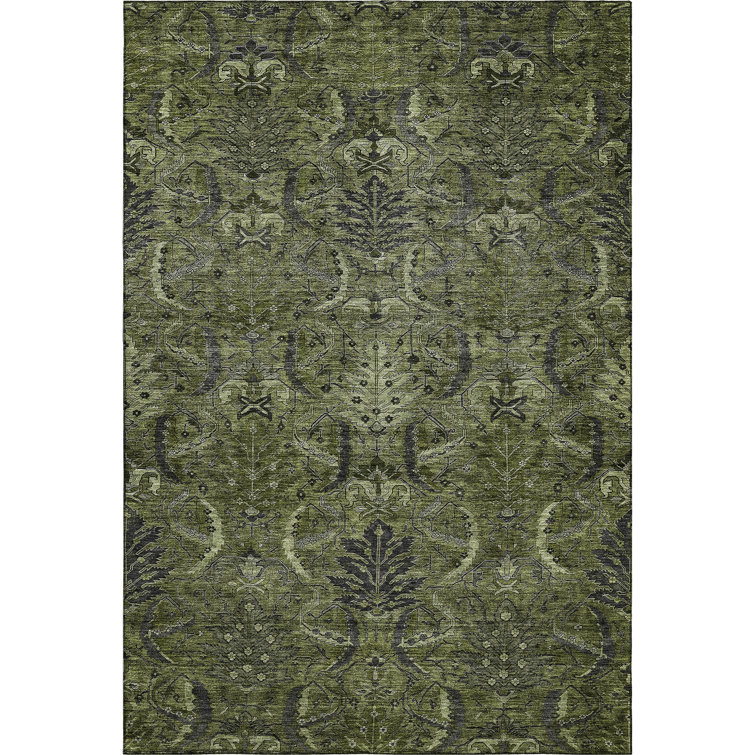 Premium Machine Washable Dahl AMF1082 Damask Rug