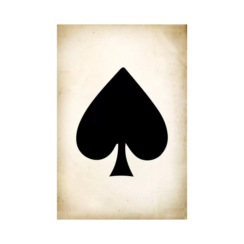 Card II Spade - Wrapped Canvas Print, 30.48 cm H x 45.72 cm W
